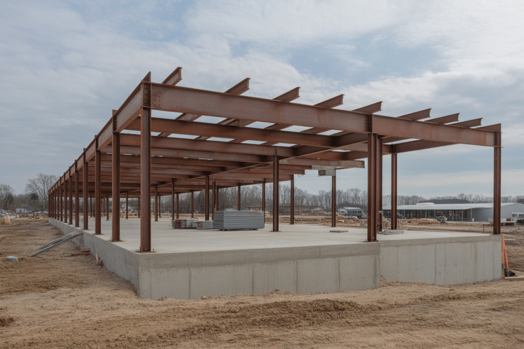 steel construction foundation